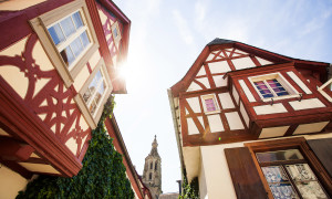 Meisenheim am Glan / Ansicht Obergasse - Schlosskirche