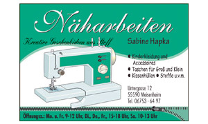 Näharbeiten Sabine Hapka / Logo